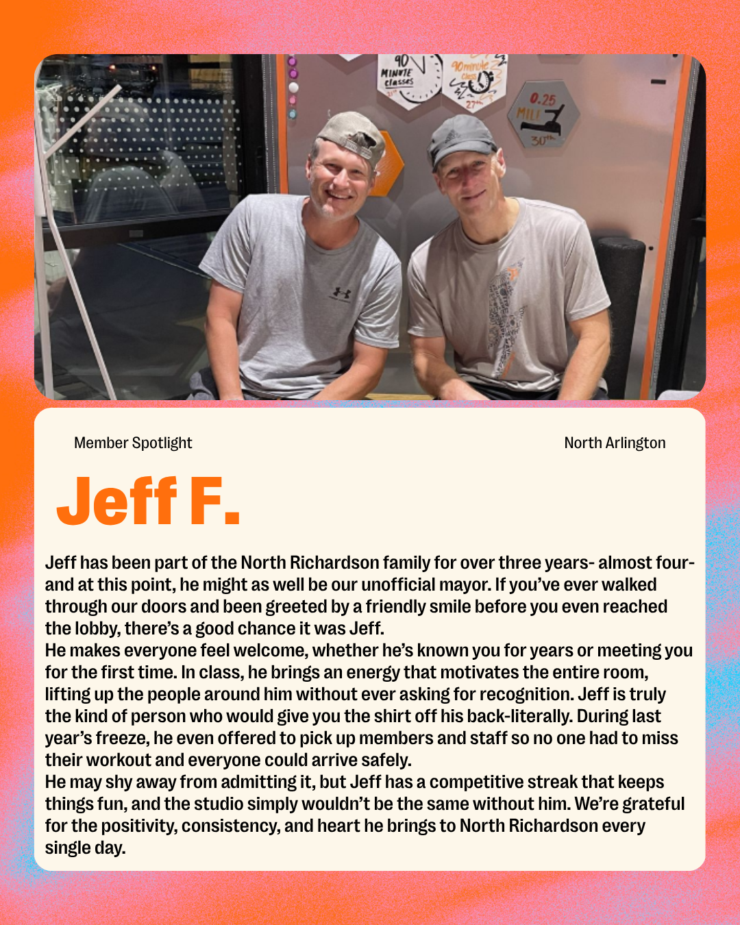Jeff F member spotlight